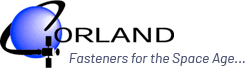 Corland Company Logo with tagline of Fasteners for the Space Age...